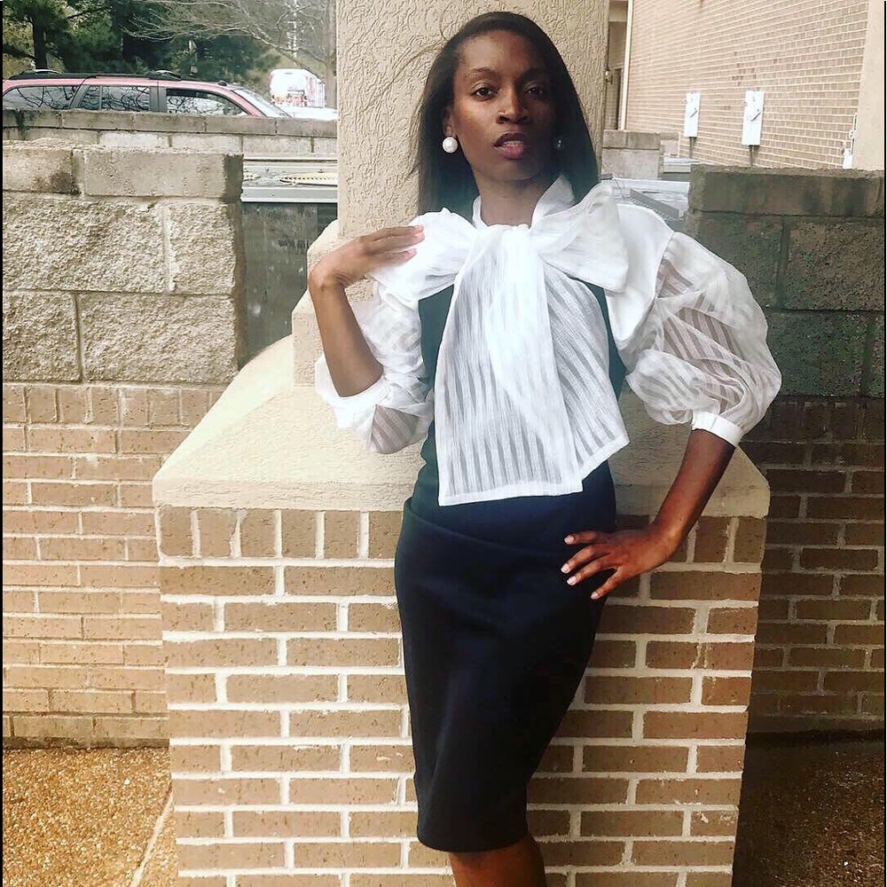 White Bow Blouse